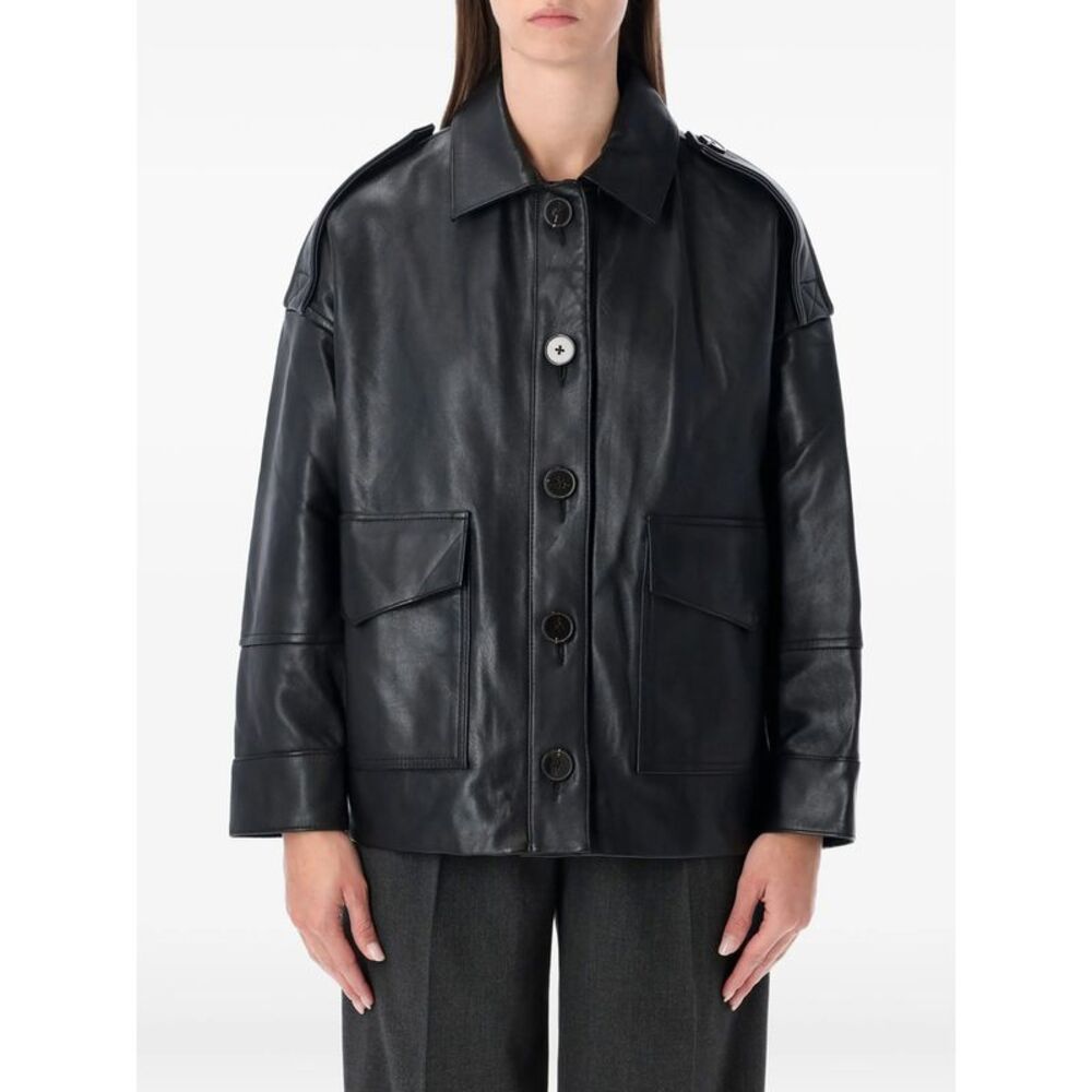 Sessun Black Jackets - Leather Jackets Women